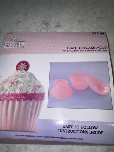Giant pink cupcake mold inch - cupcake, mold-7
