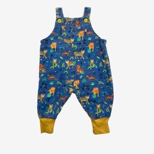 Frugi, Jungle Blue Parsnip Dungarees, 12-18 Months 100757/2