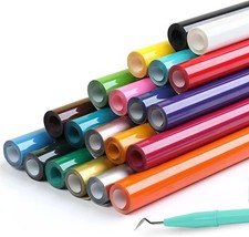 HTV Heat Transfer Vinyl Bundle - 20 Roll 12'' x 3FT Easy Cutting Iron on Vinyl 