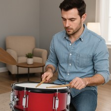 Professional Marching Snare Drum & Drum Stick & Strap & Wrench Kit 12x5.5inches