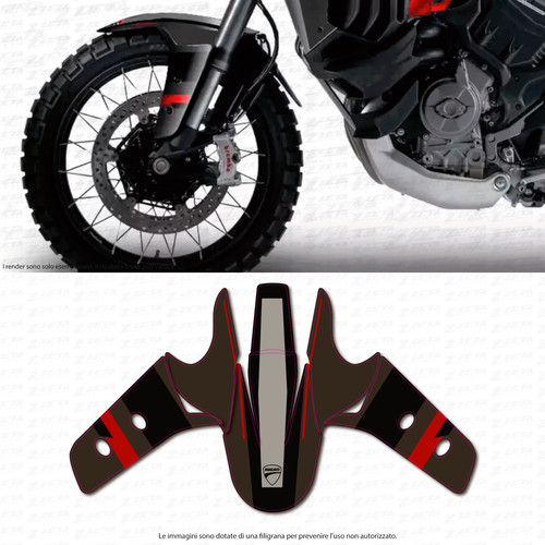 Stickers front fender - front,