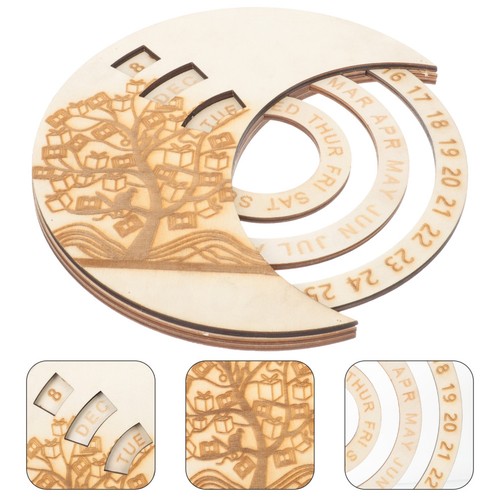 Wooden perpetual calendar wall - perpetual,