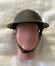Green 1/6 Scale WW1 or WW2 Helmet. Possibly DID/Dragon HEAD SCULPT NOT INCLUDED 