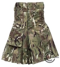 Scottish Men's Stylish Fashion Army Camouflage Utility Camo Kilt 100% Cotton.