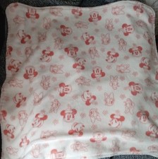 Disney Minnie & Daisy Soft Fleece Blanket – Pink & White – Primark