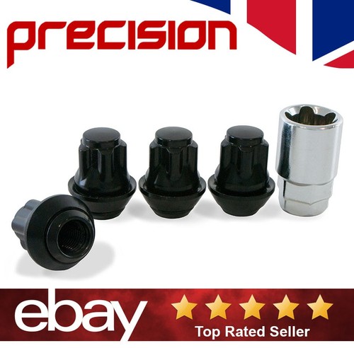 Black locking wheel nuts - black,