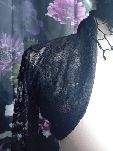 Black lace floral - lace,