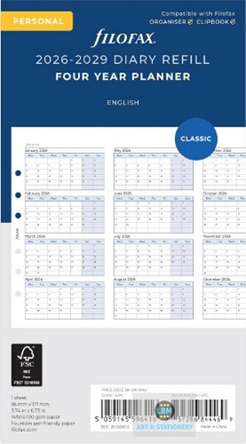 Filofax 2026 2029 personal - to,