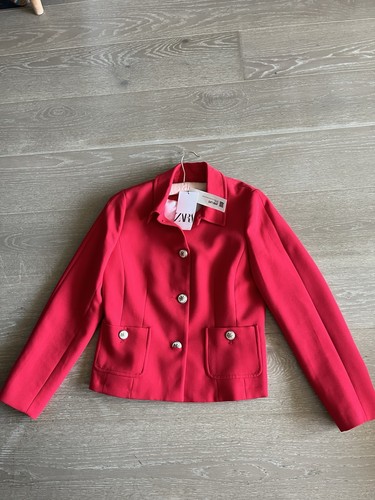 Zara red jacket navy - jacket,