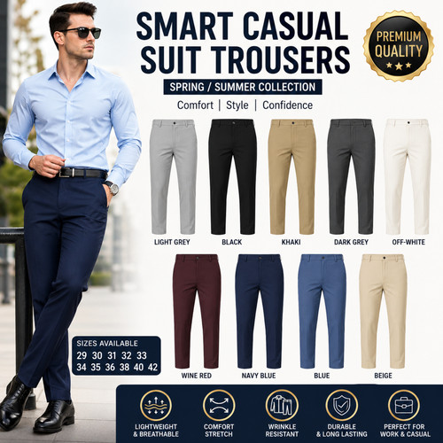 Mens formal smart - smart, trousers