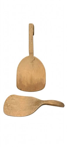 Antique pair primitive wooden - primitive,