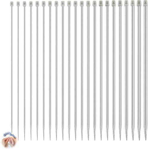 Pcs metal knitting needles - 22,