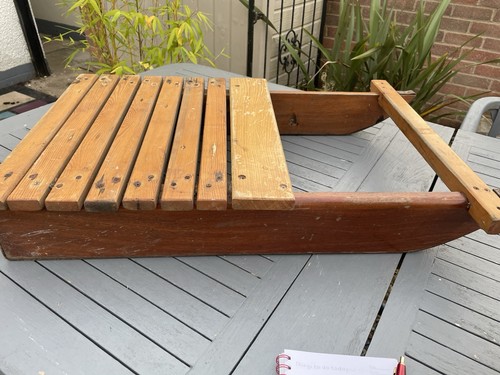 Vintage wooden sledge winter - wooden,