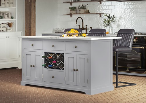 Baumhaus grey kitchen - grey, island