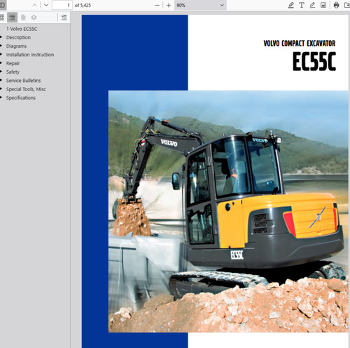 Volvo ec55c excavator - volvo,