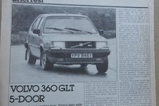 Original 1982 Motor extracted mag test (folded) VOLVO 360 GLT 5-door