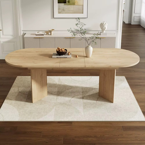 Modern oval extendable dining - oval,