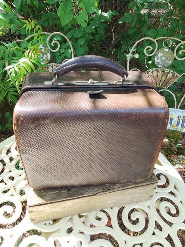 Edwardian leather travel - leather, bag