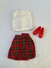 Vintage Sindy 1984 Highland Fling  Tartan Dress &  Boots