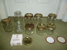 8 Vintage Kilner Jars & New