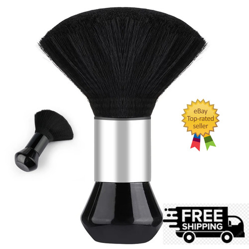 Black barber neck duster brush - black,