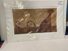 Peter Adderley Original  Feline Family Mixed Media Cat image  on paper