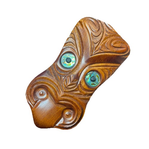 Hand carved koruru kauri - hand,
