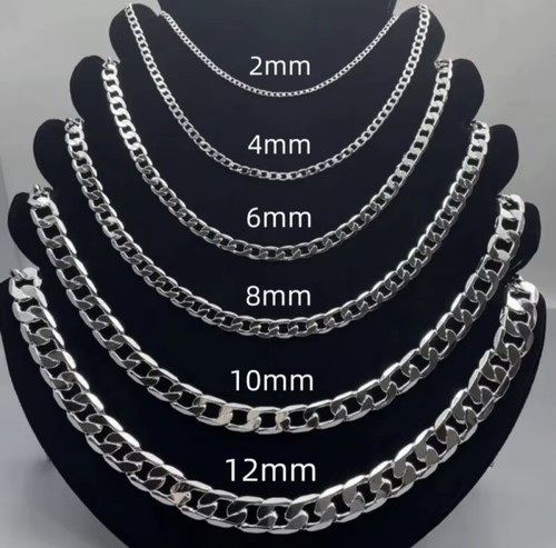 925 sterling silver - silver, curb