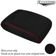 RED STITCH ARMREST SUEDE SKIN