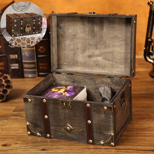Wooden pirate chest - wooden,