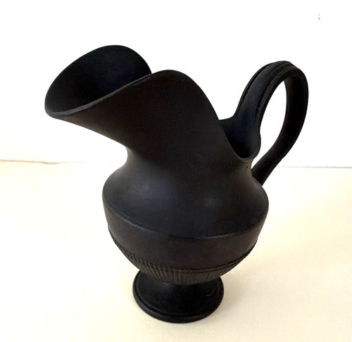 Antique black basalt creamer - antique,
