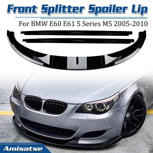 Gloss black front spoiler lip - gloss,