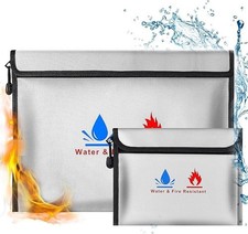 Fireproof Document Bag Non-Itchy Silicone Coated 1000°C Temperatures Waterproof
