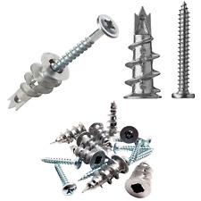 PLASTERBOARD FIXINGS SELF DRILL CAVITY WALL SPEED ANCHOR PLUGS INCLUDING SCREWS 