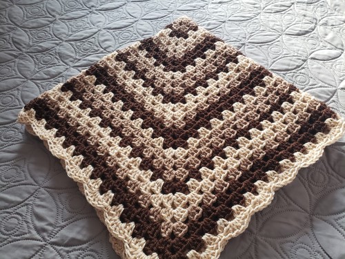 Hand crochet baby blanket - ,