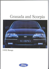 Ford Granada & Scorpio 1992 UK Market Sales Brochure Saloon, Hatchback & Estate