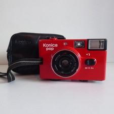 Konica Pop Red 35mm Film Compact Point & Shoot Camera (2628G)