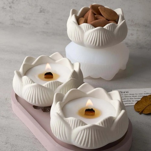 Lotus flower silicone candle - lotus,