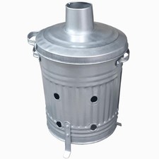Mini Incinerator 30L 30 Litre - Galvanised Steel Fire Bin