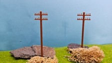10 Pieces Telegraph Pole Power Pole Telephone Pole Telegraph Poles H0 1:87