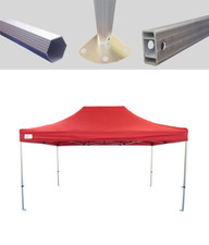MCD Pop 40mm Red Commercial Pop Up Gazebo 3m x 4.5m Easy Up Market Stall