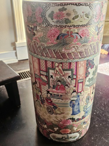 Rose medallion umbrella stand - rose,