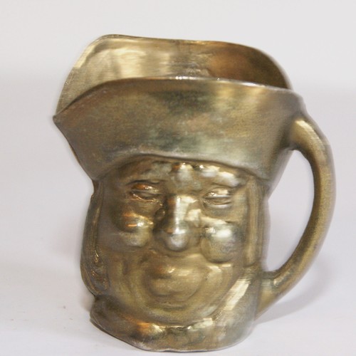 Vintage brass toby jug - brass,