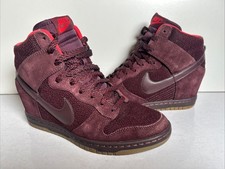NIKE DUNK SKY HI WEDGE (644877 601) Burgundy - SIZE UK 5 EUR 38.5