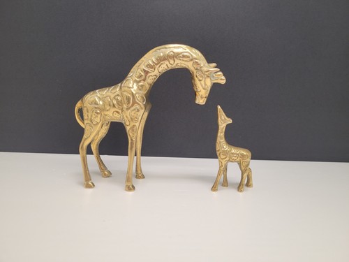 Vintage brass giraffe - brass,
