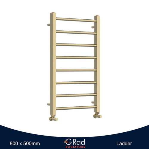 Brushed brass towel rail - brushed,