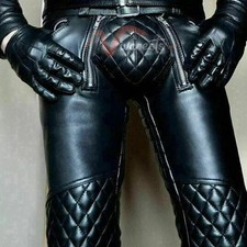 Men's Real Leather Pant Punk
