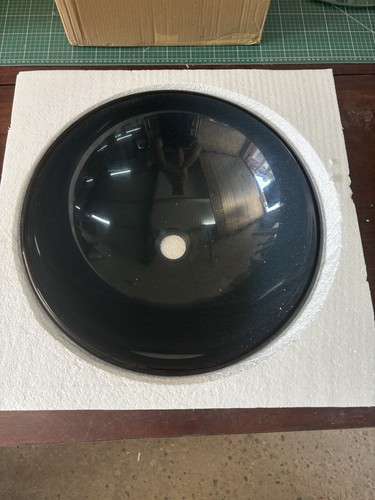 Black glass basin - black,