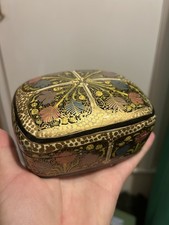 Hand Painted Paper Mache Box
