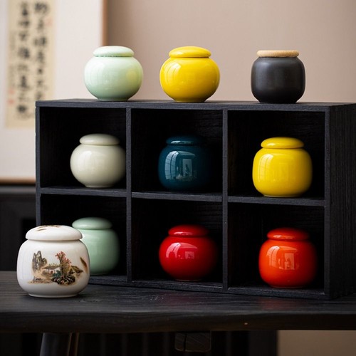 Ceramic tea storage jar - ceramic,